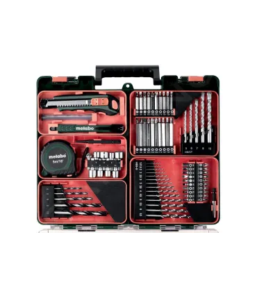 KIT TALADRO BAT. PERC. 18V METABO 2 BAT 2,0AH SB18L+ 79 ACCESORIOS