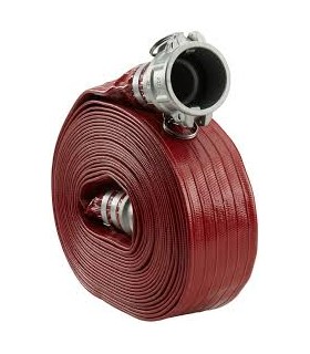 M. TUBO PLANO GOMA ROJA PRESION Ø 25mm NORMA 23091-2B CONTRAINCENDIOS