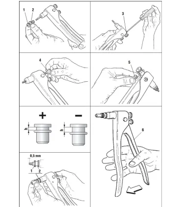 REMACHADORA TUERCAS M3-M6 (MALETA CON REMACHES)