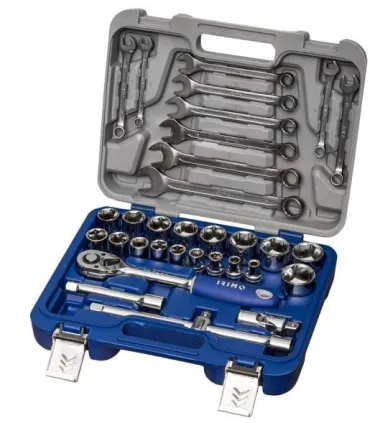 JUEGO VASOS IRIMO 1/2" CON LLAVES MIXTAS 33 PIEZAS