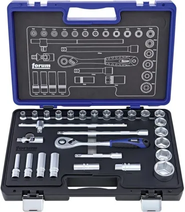 JUEGO LLAVE VASO 1/2" DE 8-36mm ( 28 PIEZAS )