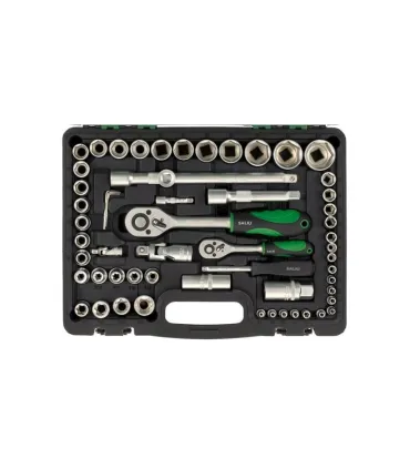 MALETA PRO LLAVES VASOS 108 PCS SALKI 1/2" + 1/4"