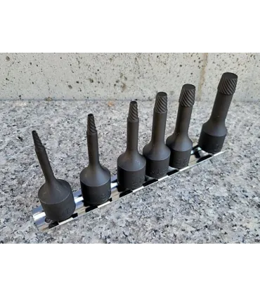 JUEGO VASOS EXTRACTOR AFLOJA PERNOS 2-3-4-6-8-10 3/8"