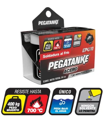 PEGAMENTO EPOXICO ACERO 34 ML NEGRO/GRIS