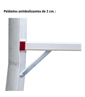 ESCALERA PLS-5 5 PELDAÑOS, PLATAFORMA REGULABLE EN ALTURA