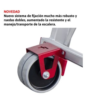 ESCALERA PLS-5 5 PELDAÑOS, PLATAFORMA REGULABLE EN ALTURA