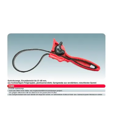 LLAVE FILTROS CORREA GOMA Ø110MM FUERZA BAJA