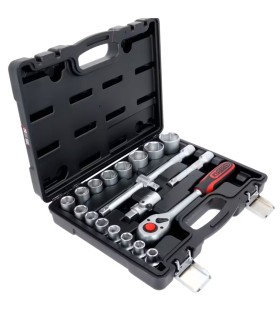 JUEGO 20 VASOS (10-32)+CARRACA 1/2+ACCESORIOS