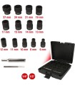 J. 16pcs VASO 1/2-3/8" EXTRACTORES TORNILLOS Y TUERCAS 8 a  27mm