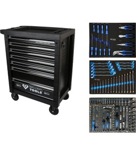 CARRO 207 HERRAMIENTAS BRILIANT DE 7 CAJONES + MALETA VASOS 172pcs