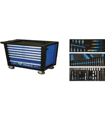 CARRO 207 HERRAMIENTAS BRILIANT DE 7 CAJONES + MALETA VASOS 172pcs