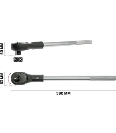 LLAVE CARRACA REVERSIBLE 3/4"