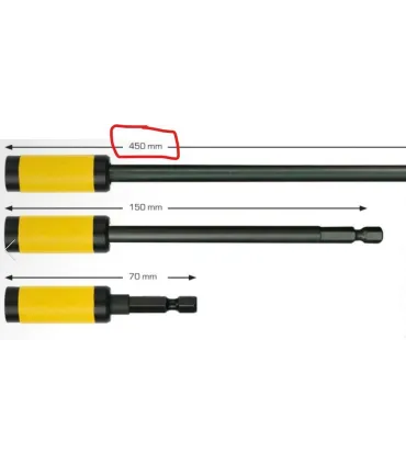PORTAPUNTAS 1/4" MAGNETICO 450MM EXTRA LARGO