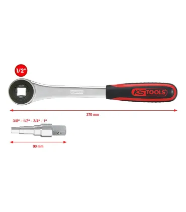 LLAVE CARRACA 1/2" CON BOCA ESCALONADA (FONTANERIA)