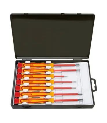 Destornillador de precisión con aislamiento protector para tornillos de estrella PH, juego de 7 pzs