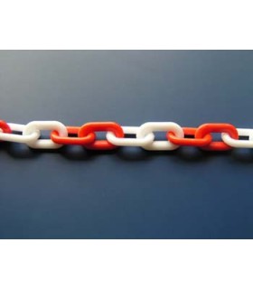 M.CADENA PVC PROTECCION ROJA/BLANCA 6mm