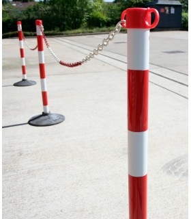 M.CADENA PVC PROTECCION ROJA/BLANCA 6mm