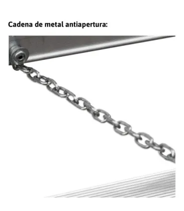 ESCALERA TIJERA DOBLE 9+9 PELDAÑOS ANCHO ALTURA: TJO 3,2M PLEG 2,1MT