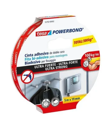 FIX EXTERIORES 5mX19mm DOBLE CARA Transp POWERBOND