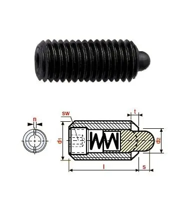 POSICIONADOR DESMONTABLE C/ALLEN M12x28