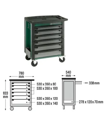 CARRO TALLER STAHLWILLE 97/6 KM VERDE