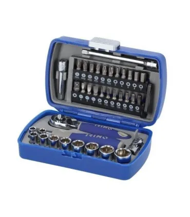 JUEGO VASOS Y PUNTAS 1/4" IRIMO 37 PIEZAS (DE BOLSILLO)