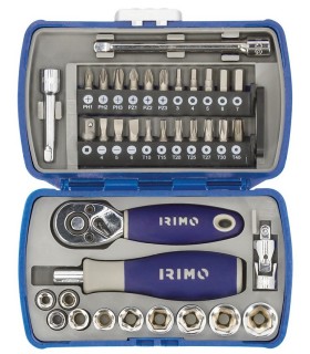 JUEGO VASOS Y PUNTAS 1/4" IRIMO 37 PIEZAS (DE BOLSILLO)