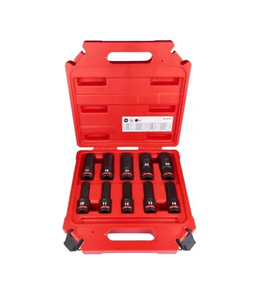 JUEGO 10 VASOS IMPACTO 1/2" MILWAKEE 10-24mm