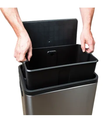 CUBO/ PAPELERA INOX 50 LTS. PEDAL+TAPA