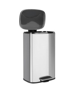 CUBO/ PAPELERA INOX 50 LTS. PEDAL+TAPA