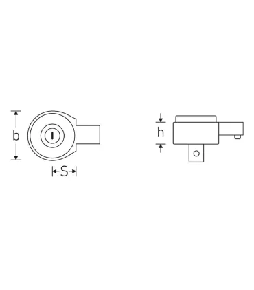 CARRACA ACOPLABLE 14x18MM CUADRADILLO 3/4 735/40HD REFORZADO