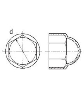 TAPON TORNILLO NEGRO LLAVE 22MM (M-14)