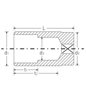 LLAVE VASO 1/2 BIHEXAGONAL LARGA STAHLWILLE