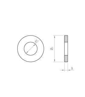 M16 ARANDELA PLANA DIN 125 LATON