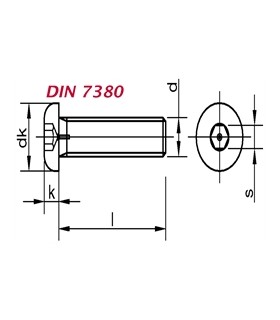 M16X50 TORNILLO ALLEN CAB.BAJA DIN 6912 8.8 NEGRO