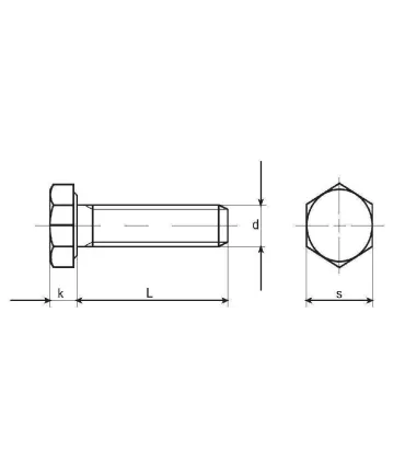 TORNILLO DIN 933 8.8 NEGRO