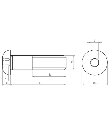 TORN. REDONDO ALLEN ISO 7380 10.9 NEGRO