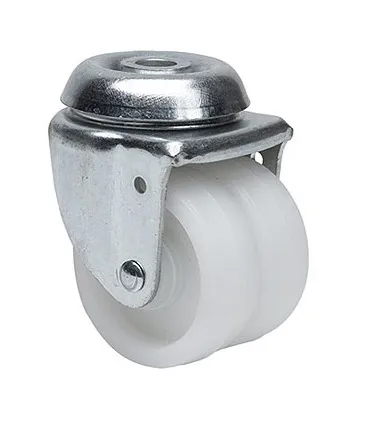 RUEDA DOBLE NYL.BLANCO 50mm 50Kg