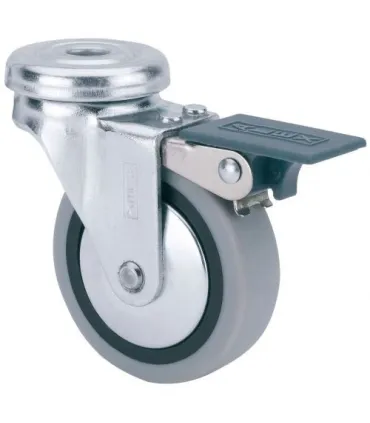 RUEDA GIRAT. AGUJ.PASANTE+ FRENO Ø50MM 1-0551 22Kg