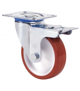 RUEDA GIRAT. 10AVFD100-POL POLIURET.FRENO ALEX 2-2368 150KG