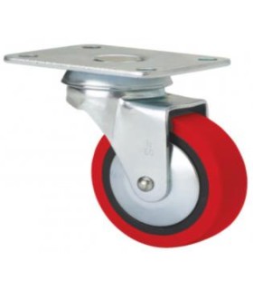 RUEDA POLIU.GIR. C/PLETINA 60 mm ALEX  2-2566