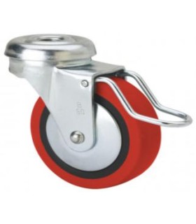 RUEDA POLIU.GIR.AGUJ.PASANTE+ FRENO 60mm ALEX 2-2576