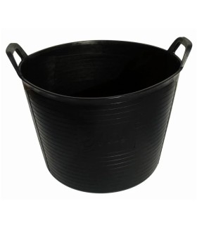 CAPAZO PLASTICO CULO PLANO 440x330 42L NEGRO