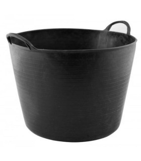 CAPAZO PLASTICO CULO PLANO 440x330 42L NEGRO