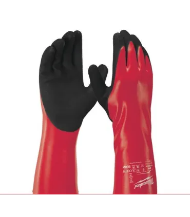 GUANTES QUÍMICOS C/NITRILO L350 MILWAUKEE 10/XL
