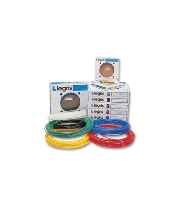 Estuche dispensador con 25 metros de tubo Nylon Ø2x4mm. Color Natural, blanco translúcido.