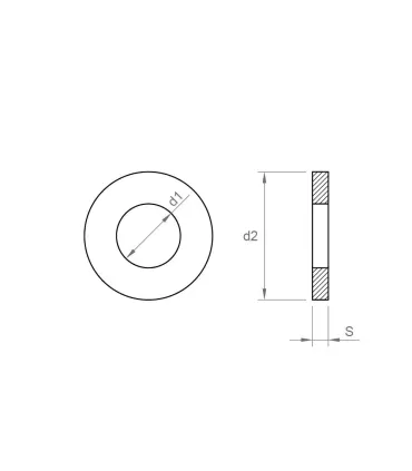 M5 ARANDELA PLANA DIN 125 LATON