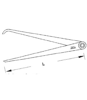 COMPAS PLANOS PARA CENTRADO 250MM