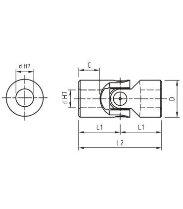 ROTULA PRECISION SIMPLE Ø 14x28x60 05G
