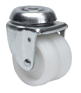 RUEDA DOBLE NYL.BLANCO 50mm 50Kg